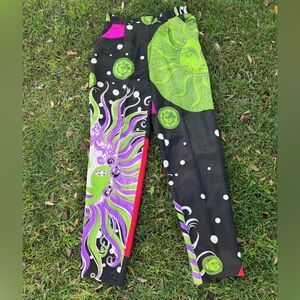 90s Vintage Gianni Versace Sun and Moon Silk Pants Sz 42